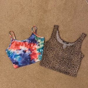 Two Shein extra small crop top tanks